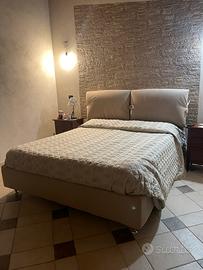 Letto con contenitore in tessuto