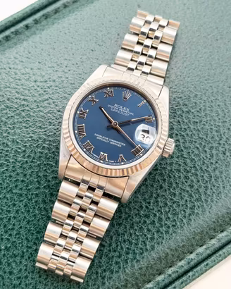 Rolex Datejust 31 Zaffiro, Oro Bianco, Si Permute