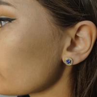 Orecchini Circle Tanzanite E Diamanti