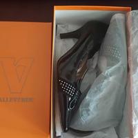 NUOVE Scarpe donna valleverde cuoio nero con tacco