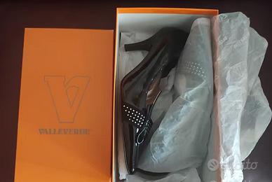 NUOVE Scarpe donna valleverde cuoio nero con tacco