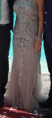 Splendido abito da sposa argento taglia S