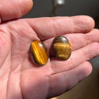 Coppia cabochon occhio di tigre