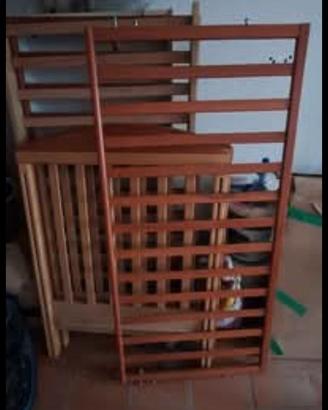 Lettino bimbi con sbarre e cassetto
