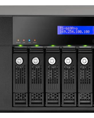 NAS QNAP TS-669 PRO + 2x8Tb WD RED + 3 HDD
