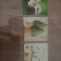 3 quadretti in tela colorati