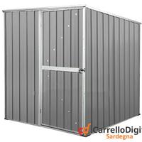 Box da giardino lamiera 175x185cm grigio chiaro
