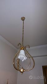 Lampadario ottone