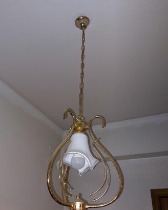 Lampadario ottone