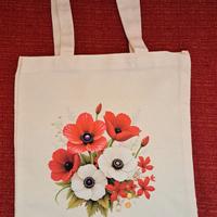 Borsa in tela con stampa