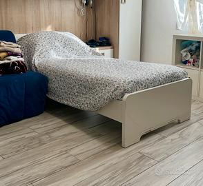 Letto singolo con rete e materasso nuovo- montegr