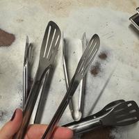 4 Pinze da cucina professionale in acciaio