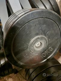 dischi in gomma, da 20kg, 15kg e 10kg