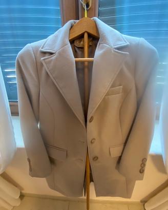 Cappotto elegante conbipel nuovo beige 46