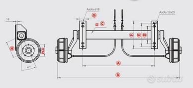 Assali per carrelli-rimorchi e roulotte stradali