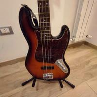 Basso Squier Jazz Bass by Fender Sunburst