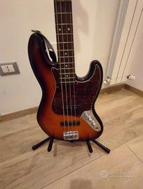 Basso Squier Jazz Bass by Fender Sunburst