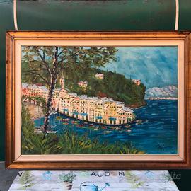 Olio su tela paesaggio