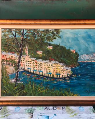 Olio su tela paesaggio