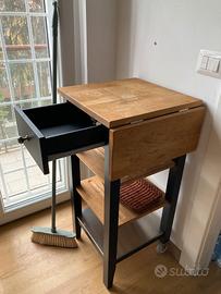 carrello cucina Ikea legno nero