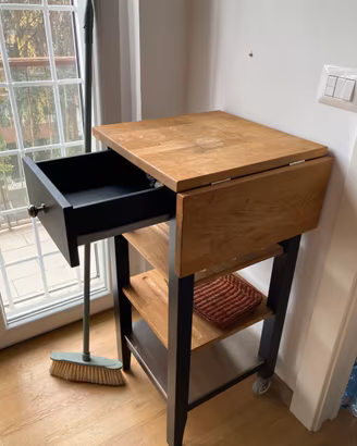 carrello cucina Ikea legno nero