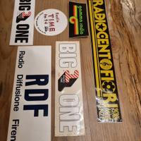 adesivi radio fiorentine anni '80 vintage