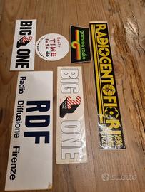 adesivi radio fiorentine anni '80 vintage