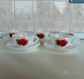 Set 5 Tazze Arcopal France Vintage - Anemone