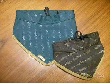 Bandana Cane Marrone Verde DogLine Taglie S M L XL