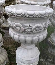 Calice rose in cemento e polvere di marmo