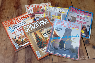 6 Riviste anni 90 arredamento design SPAZIO CASA