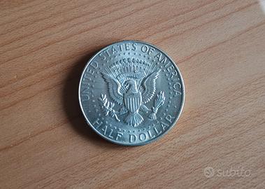 moneta mezzo dollaro USA in argento