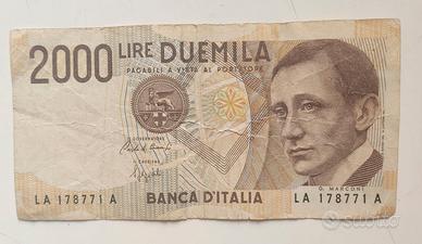 Banconota da lire 2.000 Gugliemo Marconi
