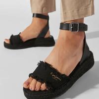 Sandali Pepe Jeans neri con zeppa