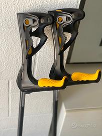 Stampelle ergonomiche Nero/giallo , perfette