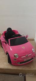 macchina elettrica Fiat 500 rosa