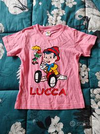 T-shirt Pinocchio Lucca rosa bambina 2/4 anni