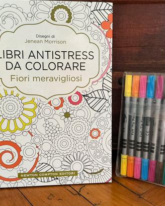 Libro antistress da colorare Fiori e Forme