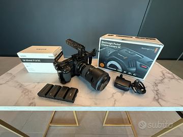Blackmagic Pocket 4K + Sigma 18-35 E ACCESSORI