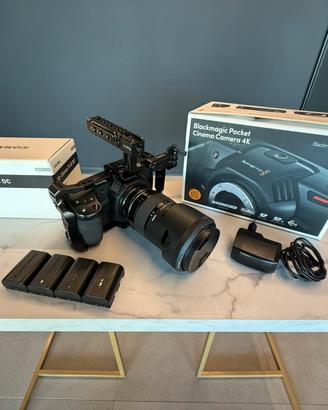 Blackmagic Pocket 4K + Sigma 18-35 E ACCESSORI