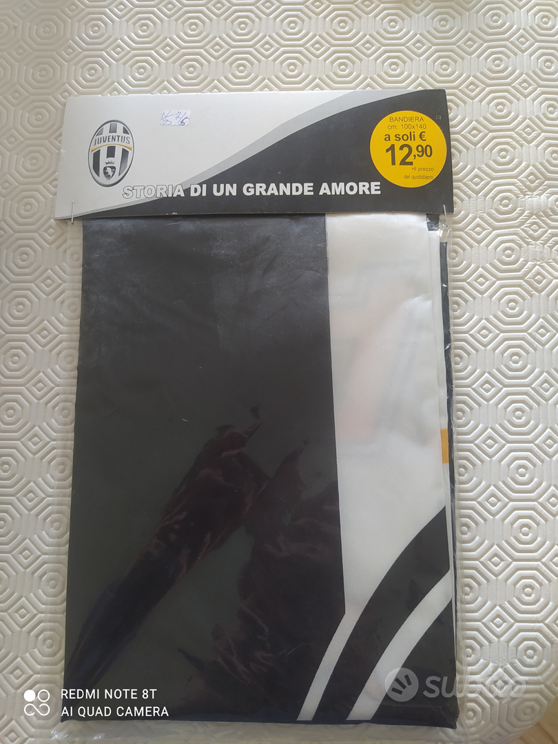 Bandiera Juventus Juve ufficiale cm. 100 x 140 nera