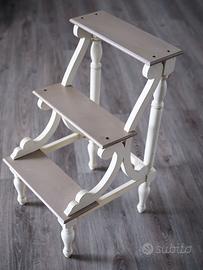 Scaletta in legno stile shabby chic – 3 gradini