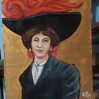 titolo dipinto: "dama del secolo scorso" 