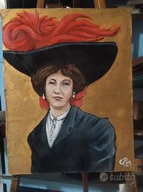 titolo dipinto: "dama del secolo scorso" 