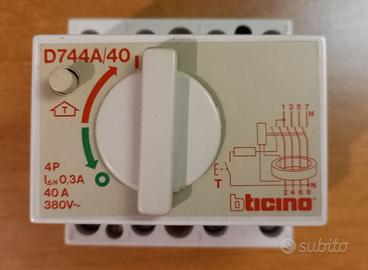 BTicino Inter. Diff. Salvavita D744A/40 40A 0,3A