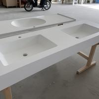Top con doppio Lavabo in Corian® - 160x47