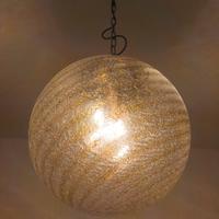 Lampadario anni '70 in vetro soffiato 