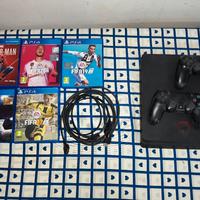 PS4 slim + 2 controller+5 giochi 