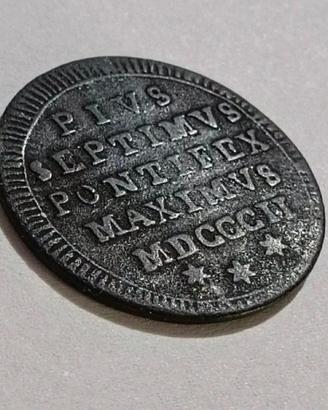 moneta 1 baiocchi  1802 - pio VII - stato pontific