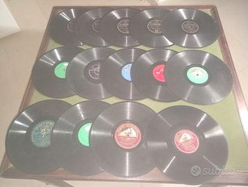 78 giri, lotto di 14 dischi in bachelite